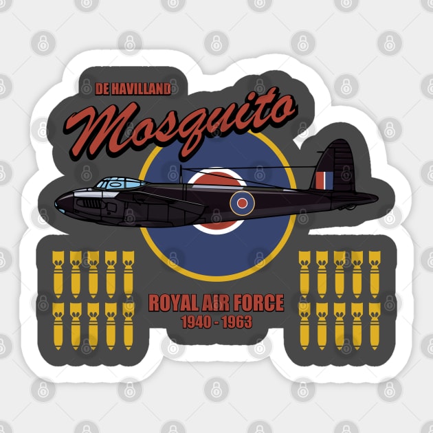 de Havilland Mosquito Sticker by TCP